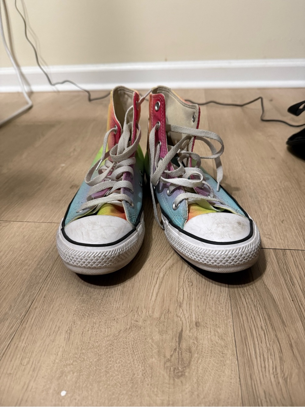 Converse High-Top Rainbow Canvas Sneakers - Picture 5 of 6